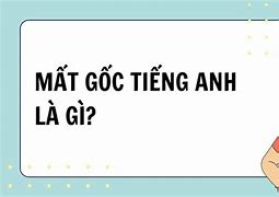 Người Mất Gốc Tiếng Anh Là Gì